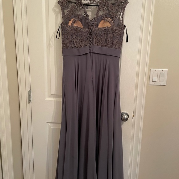 Christina Wu Elegance Lace Bateau Neck ALine Dress - Picture 3 of 6